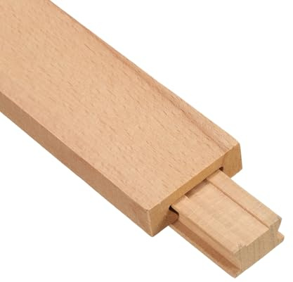 QUARKZMAN 2 Stück Holzschubladenführungen, klassische Holz-Mittelstreckenführung, Ersatz-Set für Holzschubladenführungen, 13-3/4 Zoll (35 cm)