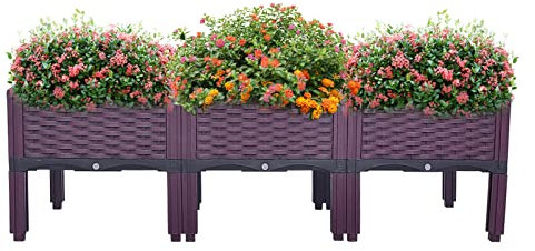 HOMIZEN Blumenbeet Pflanzbeet Garten Hochbeete-Kit Erhöhtes Gartenbeet Beinen für Garten Terrasse Balkon