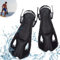 Udbrud Pinne da Snorkeling, Pinne Regolabili Pinne da Immersione TPR Antiscivolo Pinne Corte Nuoto taglia 42-47 per Snorkeling Immersioni Nuoto, Adulti Uomini DonneLXL