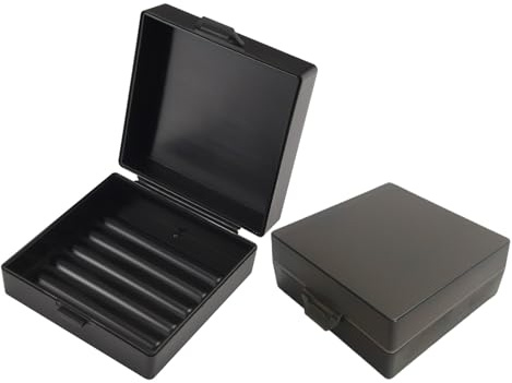 Elimeta Tvålhållare 2-pack, duschstång fodral passar Dr Squatch tvål, vattentät rese tvålbehållare med lock, fyrkantig badrum tvålkopp för camping, gym och utomhusresor (svart/grå)