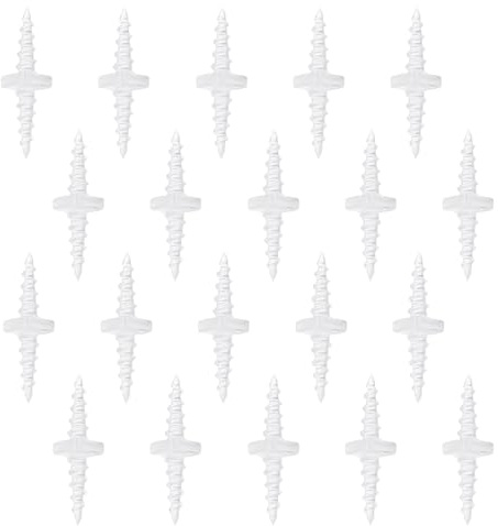 YINETTECH Lot de 20 vis à double extrémité pour pêche à la carpe - 17,8 x 4,5 mm - Pour attacher deux appâts ensemble - Utilisation avec différents bas de ligne de pêche - Accessoires transparents