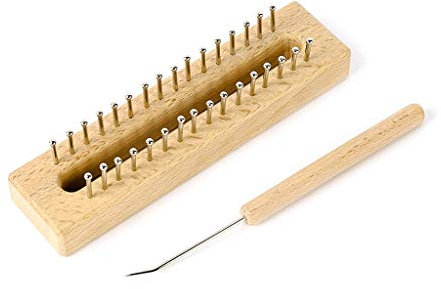 JSGHGDF 32 Nadeln aus Holz, Strickbrett, Haken, Nadel, Basteln, Socken, Weben