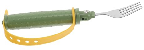 VALICLUD Utensilios Adaptables Tenedor y Cuchara Acero Inoxidable Ajustable Ergonómico para Personas Discapacitadas y Mayores Uso Diario Portátil Utensilios para Cuidado Personal