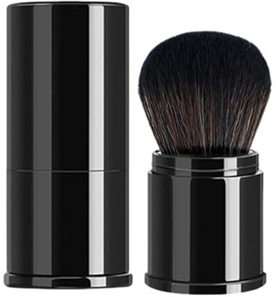 Brocha Para Polvos - Brocha Retráctil Para Base De Maquillaje,Brocha De Viaje Compacta Para Rubor Y Base, Aplicador Cosmético Portátil Para Uso En Casa O Viajes