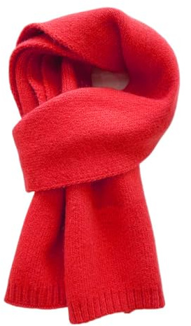 Butyeak Sciarpa Donna Invernale Morbida, Sciarpa Calda Donna, Sciarpe Invernali, 160x22cm Sciarpone Inverno, Sciarpe Ispessite per le Signore,Idee Regalo per Compleanno Natale e Anniversario, Rosso