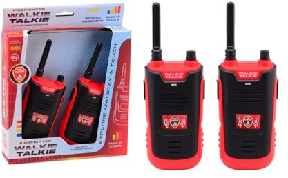 Johntoy walkie Talkie Feuerwehr - Spielzeug Kommunikation 300 Meter reichweite