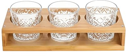 Portabicchieri in legno per 3 bottiglie, per casa, soggiorno, cucina, ristorante, sala da pranzo, appartamento
