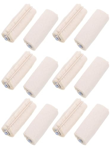 BATHVEVE 12 Pezzi Rulli per Permanente Chioma in Cotone e Plastica Bianco, Strumenti Professionali per Parrucchieri senza Segni e Protezione Chioma per Uso in Salone