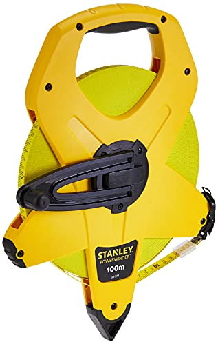 Stanley 2-34-777 - Cinta métrica en Caja Abierta Power Winder, 100 m x 13 mm