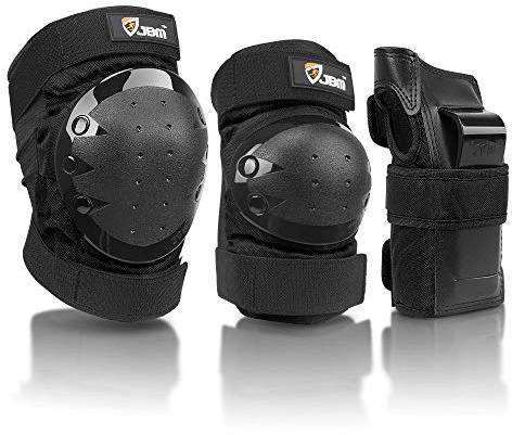JBM Adult & Kids Knee Pads Elbow Pads and Wrist Guards for Inline Skating, Roller Skating, Skateboarding, Scootering