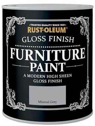 Rust-Oleum Gloss Finish Furniture Paint Mineral Grey 125ml