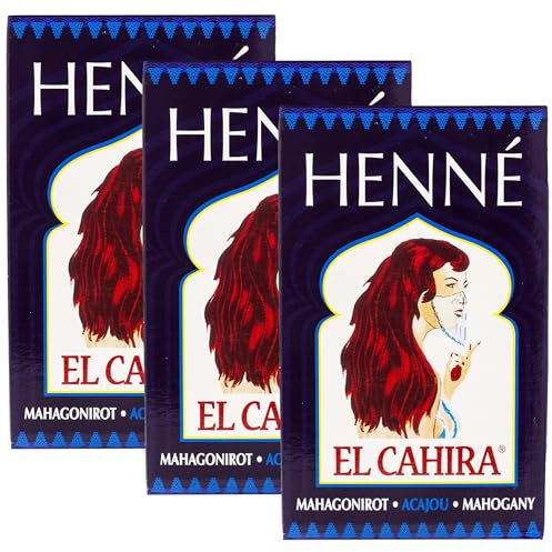El Cahira - Henna Mahagoni Rot - Mahogany - Acajou 3er Pack (3x 90g)