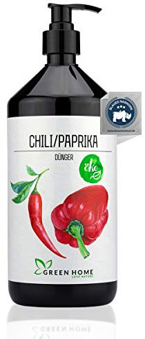 GREEN HOME LOVE NATURE® 1L Chili Dünger mit hohem Nährstoffgehalt - nachhaltiger Paprika Dünger einfach zu dosieren - Made in Germany
