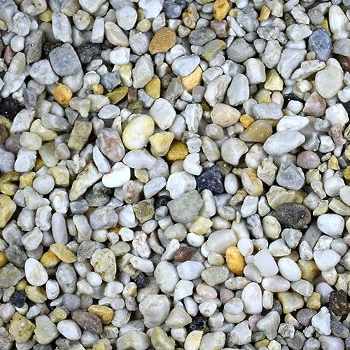 Kieselsteine Garten Quarzkies Zierkies 8-16 mm 25 kg Buntkies Teichkies Aquarium Kies Weg Steinteppich Zierstein Quarz