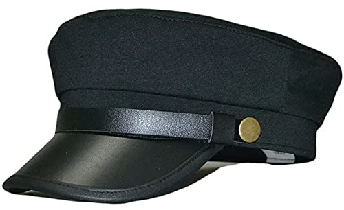 Bamboopack Cappello da pescatore classico britannico unisex per adulti, cappello da conducente, cappello da portiere per adulti (nero)