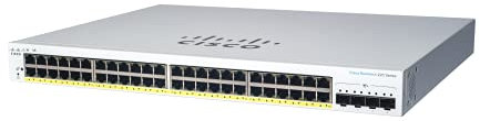 Cisco Business Smart Switch CBS220-48P-4G | 48 porte GE | PoE | 4 SFP da 1G | Garanzia hardware limitata di tre anni (CBS220-48P-4G-EU)