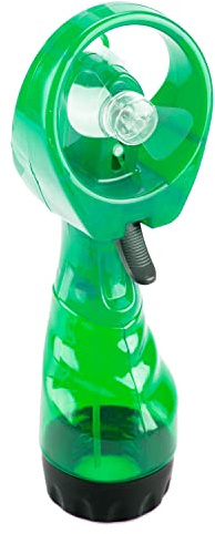 VFM - Green Cooling Mist Fan With Lanyard, Handheld Spray Cooler, Portable Personal Device for Travel, Camping, Outdoor Use On Hot Days