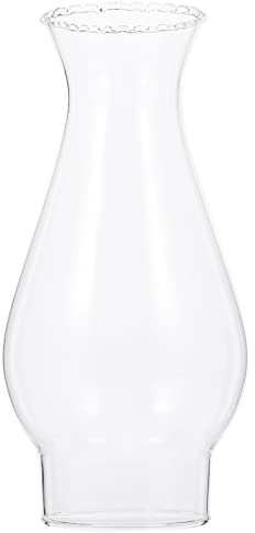 Luxshiny Paralume in Vetro Per Lampada a Olio Retrò Copertura Antivento Facile Da Installare Per Illuminazione Calda E Decorazione Interni Casa Ristorante Hotel