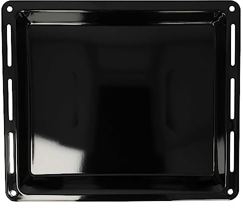 vhbw Backblech kompatibel mit Bauknecht ESN-Serie, ESN XXXX Backofen - 44,5 x 37,5 x 4,4 cm, Antihaftbeschichtet, Emailliert, Schwarz