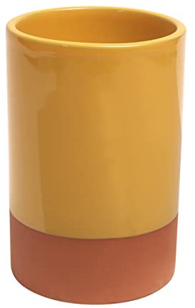Dexam Sintra Glazed Terracotta Wine Cooler - Ochre, White