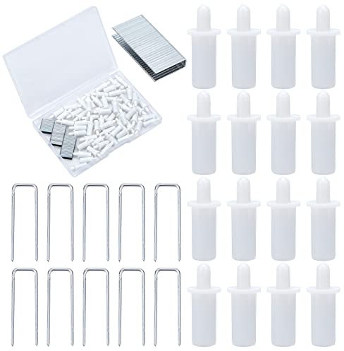 GORGECRAFT 1 Caja de 120 Herramientas de Reparación de Persianas, Incluye 60 pasadores de Persiana con Resorte Blanco Y 60 persianas de Barra Inclinable, Grapas para el Hogar, Reparación de Persianas
