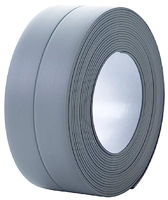 WeddHuis Weichsockelleiste, 22mm*2m Weichsockelleiste Selbstklebend für Küche und Badezimmer, Selbstklebende Abschlussleiste aus PVC, Flexible Knickleiste - Fugendichtungsband