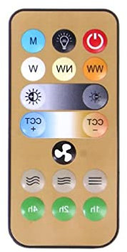 Whigetiy Luminosità regolabile Fan Speed Timing Telecomando Senza Fili Sostituzione Per E27 Soffitto Ventilatore Luce