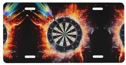 Dart Board Gedruckt Nummernschild Aluminium Auto Tag Auto Front Nummernschild Dekor Für LKW Rv SUV