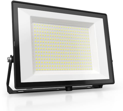 Ledvion LED Strahler, Inkl. 0,5M Kabel, 200 Watt Osram LED Strahler, 6000K Weitstrahl, 24000 Lumen Arbeitslicht, Außen Strahler IP65 wasserdicht, Weitstrahl mit Schnellkupplung | Mit Anschlusskabel fuer schnelle Montage an Fassade Garage Garten und Werkstatt