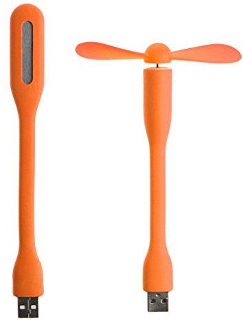 USB Fan Flexible Portable Bendable Mini Fan With LED Light For Power Bank Mobile Phone Computer LED Light Summer Gadget Plastic Fan And Light Set Novelty USB Fan And Light Computer Accessories Fan And