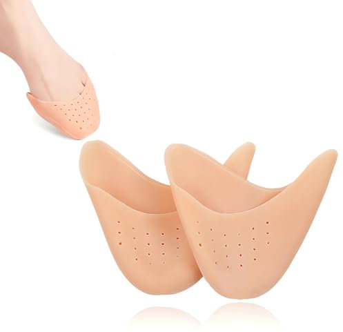 OIGWBPH 2 Stück Zehenkappen Zehenschoner Silikon Soft Gel Metatarsal Pads Schutz Für Spitzenschuhe Ballett Schmerzlinderung