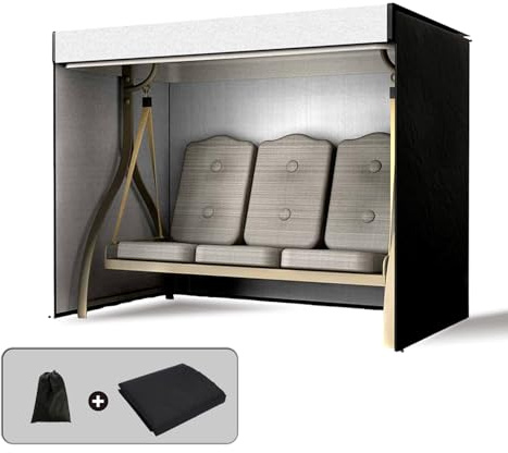 Housse pour Chaise à Bascule, Housse de Protection Hollywood Swing Housse de Protection pour Balançoire de Jardin avec 2 Fermetures à Glissière Housse de Protection pour Balançoire(220x125x170cm)