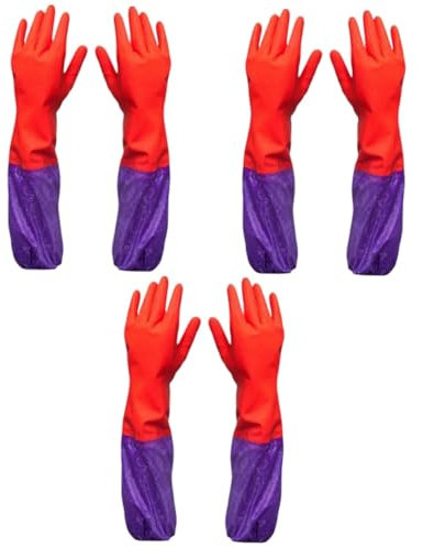 KOMBIUDA 3 Paar Herren Thermohandschuhe Beheizte Reinigungs- Und Spülhandschuhe