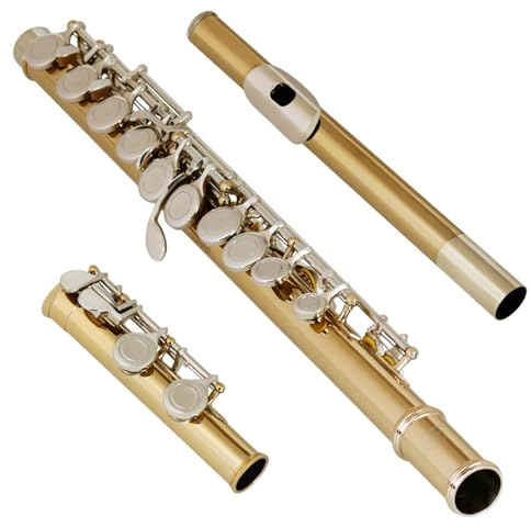 Querflöte Gold Silber Schlüssel Flöte Messing Leder Box Verpackung Grade Test Leistung Flöte