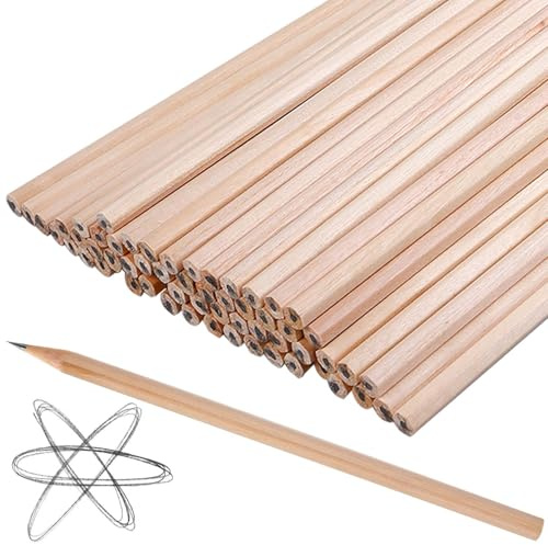 200 stycken blyertspennor HB, 17,7 cm x 0,7 cm träpennor, blyertspennor med HB gruva, naturträ träpennor, träblyertspennor, blyertspennor set för elever, lärare, skolmaterial, kontor, skissa