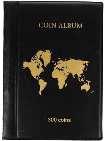 ERINGOGO Álbum De Colección De Monedas De Carpeta Transparente para Billetes y Monedas para Coleccionistas Soporte De Almacenamiento Seguro y Elegante