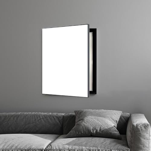 Cache Compteur Electrique Couvercle de Boîte de Disjoncteur Mural Blanc, Couvercles de Boîte à Fusibles Décoratifs avec Clous Sans Trace, Cache le Couvercle du Panneau Électrique Laid Décor de la Pièc