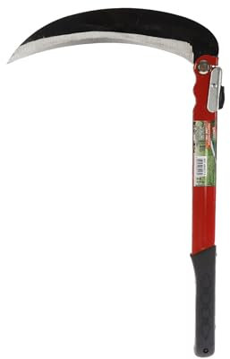 A2ZWORLD Faltbare Sichel 39 cm, Mehrzweck-Gartenarbeit, Grassichel zum Jäten, tragbare Sicherheits-Sichel für Notausflüge, Sensenwerkzeuge, Klinge 24 cm