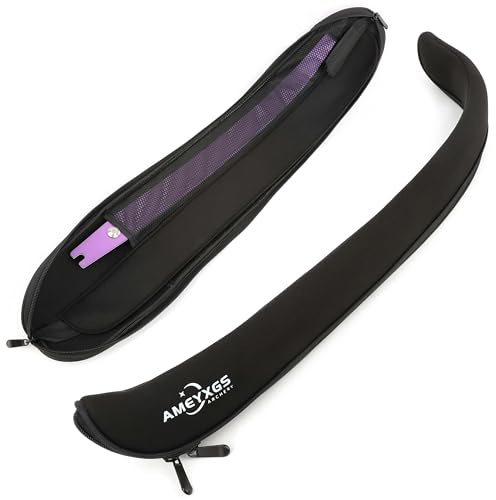 Poearcus Etui pour Branches d'arc Recurve en Tissu Noir Sac de Rangement pour Branches d'arc Pochette protectrice légère pour Accessoires de tir à l'arc