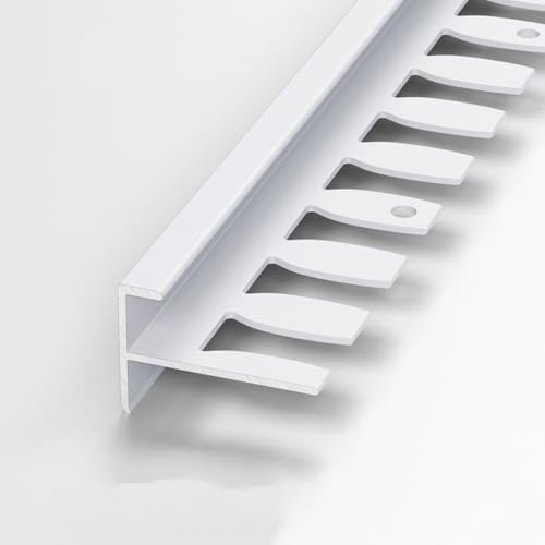 Perfil de borde de escalera, perfil de metal flexible en forma de F para baldosas de parquet laminadas de 90 cm (3 piezas)