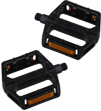 1 Paio Pedali per Bicicletta, Pedali Bici con Strisce Riflettenti, Antiscivolo pedali per Mountain Bike, 9/16 pedali in Fibra di Nylon Universale Ciclismo, 3 Cuscinetti Sigillati (Lega di alluminio)