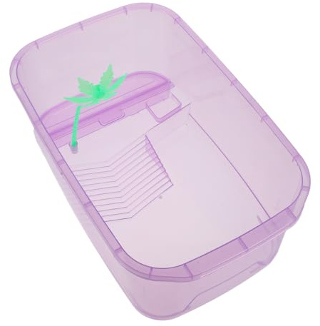 UTHCLO Scatola per Tartarughe Vasca per Rettili in Plastica Porpora Set per Terrario Funzione Monopezzo Antileak per Allevamento Domestico