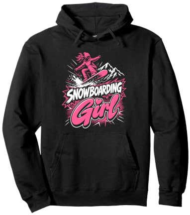 Snowboarder SNOWBOARDING GIRL Girls Children Snowboard Pullover Hoodie