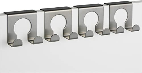 TP-Produkte 16114 Kleiderhaken Türhaken Tür Gaderobe Gaderobenhaken, 4 Haken, 5 X 5cm