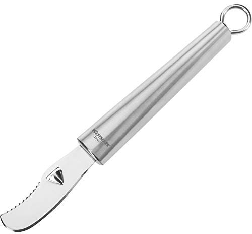 Westmark Orangenschäler mit Kanneliermesser, Länge: 19,6 cm, Rostfreier Edelstahl, Glory, Silber, 18342270