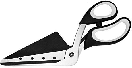 Haushalt International Pizzaschere Pizzamesser Pizzaschneider mit Pizza-Heber Schere Schneider Messer Servierer