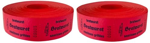 TAMLED Bonrolle BRATWURST 2x1000 Abrisse perforiert fortlaufend nummeriert