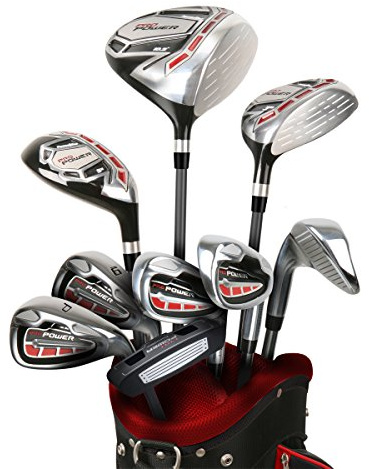 Powerbilt Pro Power Complete Golf Set for Men with Stand Bag, Right Hand