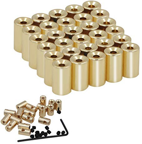 EuTengHao 30 pezzi bloccaggi perno perni posteriori perno di bloccaggio posteriori portaspilli chiusura di bloccaggio, perni di bloccaggio posteriori custodi (9 mm x 5,5 mm, oro)