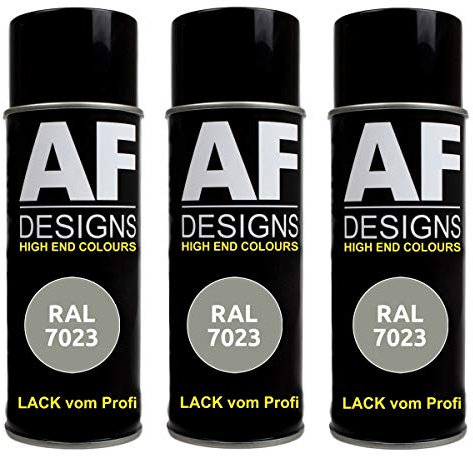 Alex Flittner Designs 3x RAL Lackspray Autolack Buntlack Spraydose RAL7023 BETONGRAU matt